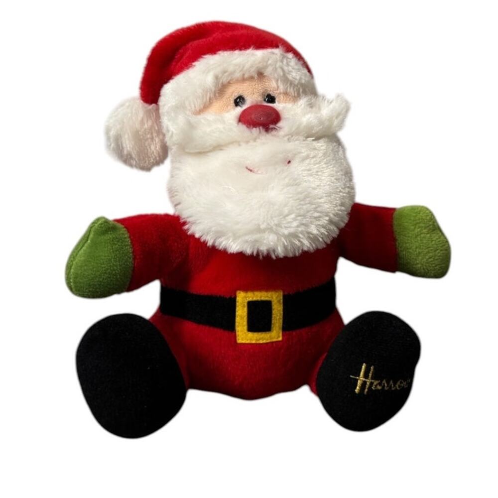 Harrods Sitting Santa Plush 9 Inch Christmas Holiday Stuffed Toy